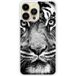 Apple iPhone 14 Tigre blanc et noir Verstevigd hoesje met sublimatie bedrukking