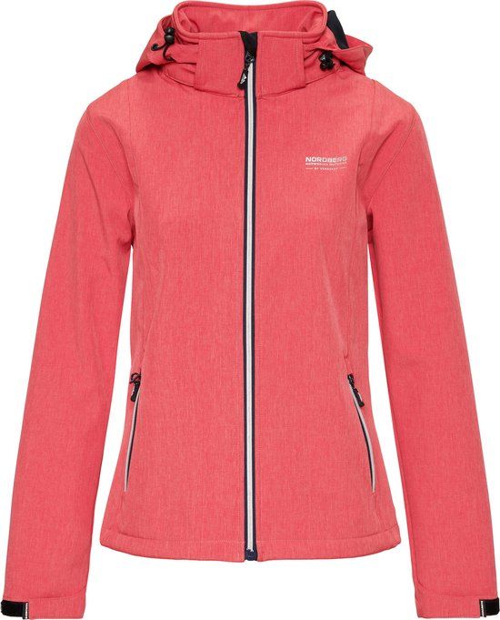 Nordberg Rinda Softshell Outdoor Zomerjas Dames Coral Melange Maat S