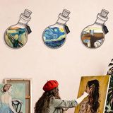Stijlvol decoratief metalen wandaccessoire (3 stuks), 100% staal, 38 x 53 cm, duurzaam 1,2 mm dik, perfect voor moderne woondecoratie en kunstdisplay