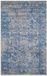 SAFAVIEH Distressed Adirondack Collection Vloerkleed voor woonkamer, eetkamer, slaapkamer, korte pool, grijs en blauw, 91 x 152 cm
