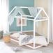roba Huisbed 70 x 140 cm, Montessori - Kinderbed van FSC-gecertificeerd massief hout - Wit
