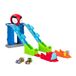 SPIDEY AND HIS AMAZING FRIENDS Spidey's Mega Jump HQ Track - 39-inch Dual Racebaan met lift, controlecentrum, webtunnels en twee exclusieve geweldige metalen voertuigen