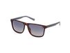 Timberland TB9312 Dark Havana Heren Zonnebril - Bruin Kunststof Montuur, Grijze Lenzen