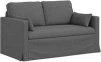 vidaXL Bank Donkergrijs Stof 139 x 78 x 80 cm