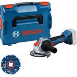 Bosch Professional GWX 18V-8 + Diamanttrennscheibe 06019N9103 Haakse accuslijper 125 mm Incl. accu