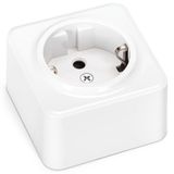 Duits 1-weg opbouwstopcontact wit