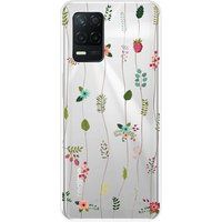 Montee de fleurs Bedrukt siliconen hoesje compatibel met Realme 8 5G, Realme V13 5G