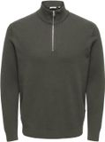 Only & Sons Trui Onsphil Reg 12 Struc Half Zip Knit 22023210 Beluga Mannen Maat - L