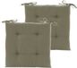 Hespéride Coussin de chaise Altea - 2x - 40 x 40 cm - vert - carré - polyester - coussin de jardin - extérieur