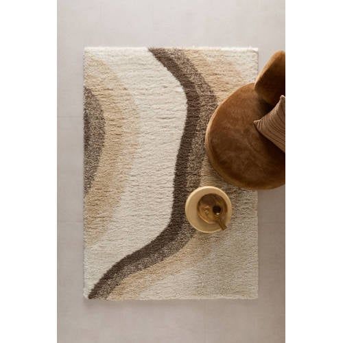 NOUS Living vloerkleed crème/bruin (230x160cm)