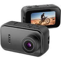 ELVANZA Sportcamera voor op de duim, borstcamera voor huisdieren, draagbare camera voor sport en fietsen in de buitenlucht, draagbare minicamera, model met zwarte houder
