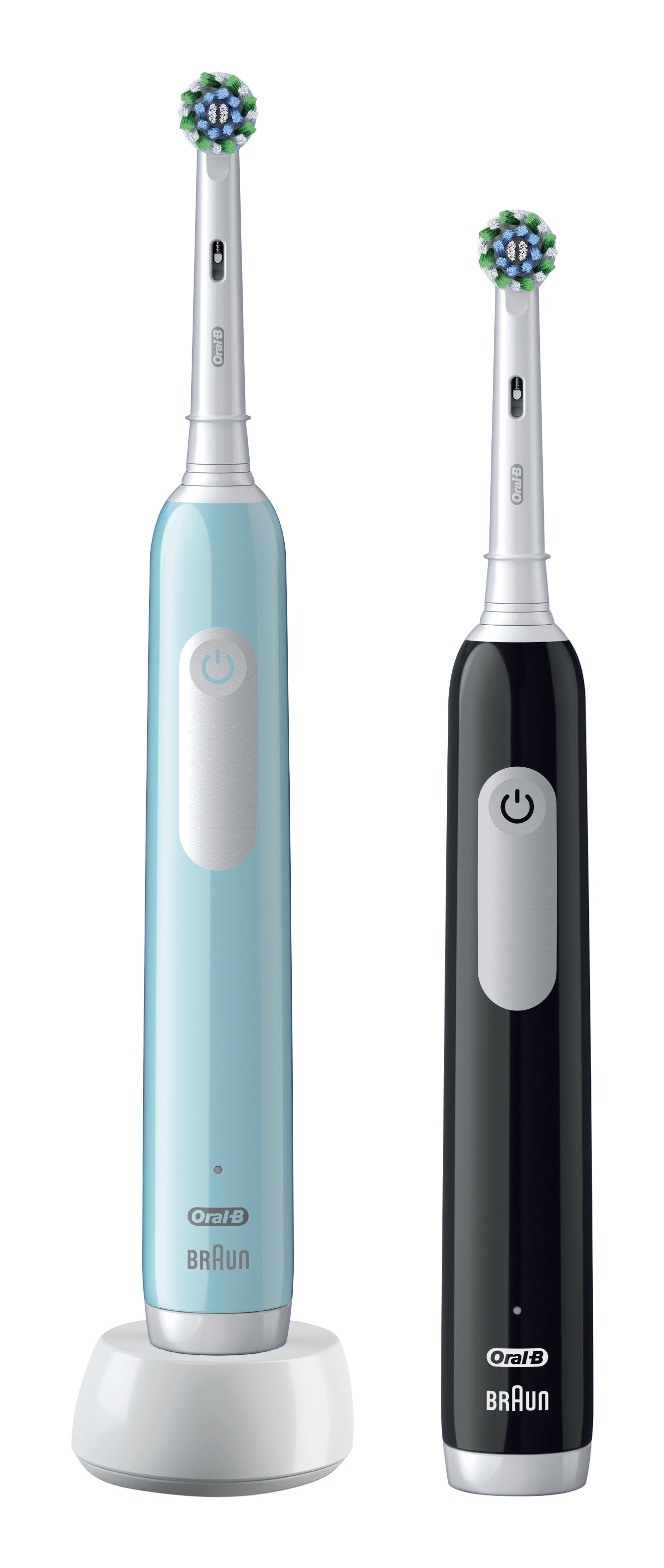 Oral-B Pro Series 1 - Elektrische Tandenborstel Duo - Zwart/Blauw - 2 Handvatten