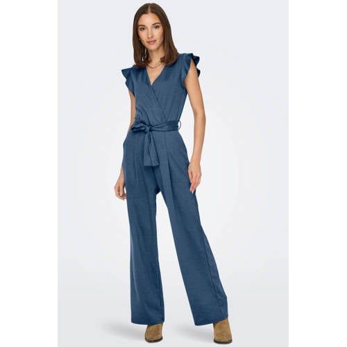 JDY JDYTRILLE S/L FRILL JUMPSUIT JRS EXP Dames Pakken Dark Blue Denim XS
