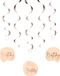 Folat Hangdecoratie Elegant Lush Blush - 5 stuks