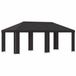 vidaXL Tuinpaviljoen 6 x 3 m Antraciet Polyester Staal 190 gsm