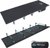 Markenlos Bol Compact opklapbed van volledig aluminium, ultralicht, comfortabel om te slapen, draagbaar campingbed voor kamperen, wandelen, trekking, backpacken,
