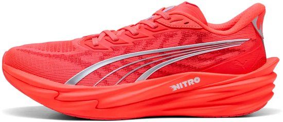 Puma Deviate Nitro 4 Hardloopschoenen Heren Maat 46.5 Ultra Red-Puma Silver