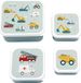 A Little Lovely Company Lunch & Snack Box set van 4 - Voertuigen