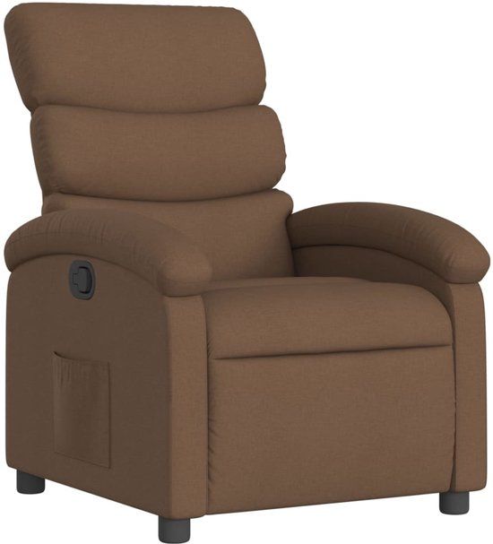 VidaXL Fauteuil verstelbaar stof bruin