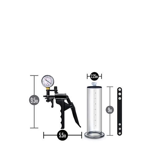 Performance VX8 penispomp met drukmeter - transparant