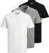JACK&JONES JJEBASIC POLO SS SMU 3PK - Weiß - Herren - Polo - Baumwolle - Slim Fit - Größe XL