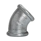 Riegler TFW 120-38 Hoek 120, 45°, IG/IG, Rp 3/8, zwart gietijzer, thermisch verzinkt