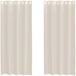 vidaXL Gordijnen voile met doorvoertules 2 st 140x245 cm crèmekleurig