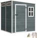 Outsunny Abri de jardin Plastique Aluminium Gris 182L x 182l x 196H cm