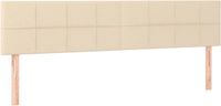 vidaXL Hoofdbord 180x5x78/88 cm stof crèmekleurig