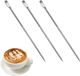 Unyqoos® Set de Trois Stylos en Acier Inoxydable pour Latte Art pour Décoration de Café