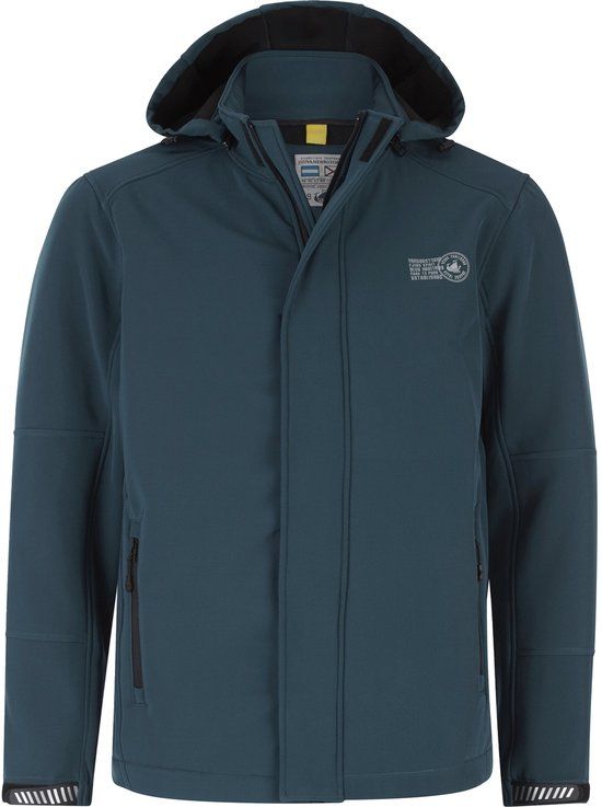Jan Vanderstorm herren Softshelljack - 54 - petrol - Plus Size