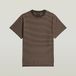 G-Star Unit stripe r t wmn Femme Tops S Coton Coffee bean/twilight mauve stripe