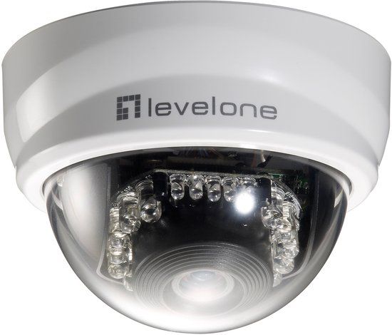 LevelOne FCS-3101 Bewakingscamera Dome IP-beveiligingscamera Binnen & buiten 1920 x 1080 Pixels Bureau/plafond