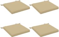 vidaXL - 4-Piece - Zitkussens - SOEST - 4 - st - 100% - Polyester - Beige