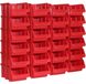 Boîte de rangement - Polystyrène - 165 x 102 x 75 mm - Rouge - 24 pièces