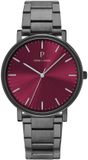 PIERRE-LANNIER.FR SASU Horloge Essential Heren Polshorloge Rood Staal Analoog Quartz 40.5 mm