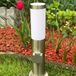 Lampe standard, acier inoxydable, E27, IP44 - avec prise de courant