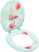 vidaXL Toiletbril met deksel flamingo MDF