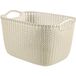Curver Knit Rectangular Plastic Laundry Basket - 19L - Beige