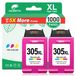 HP 2-pack XL cartouches d'encre pour HP 305 XL, couleur, adapté pour DeskJet 2800e-4230e