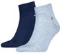 Tommy Hilfiger Quarter (2-pack) - heren hoge enkelsokken - blauw