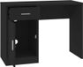 Bureau met kast en lade 100x40x73 cm bewerkt hout zwart