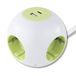 REV PowerGlobe kubusstopcontact - meervoudige stekkerdoos 4-voudig met 2 x USB (type A & C), 1,4 m kabel, 3500 W, groen