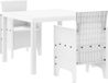 vidaXL Bartafel Set 3-delig Wit Polypropyleen