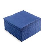 Morigami, Premium servet in standaardformaat, 1/4 vouw, 50 servetten, Airlaid Finish, blauw