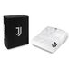 hermet Juventus Badjas met capuchon, uniseks badjas van badstof 380 g/m², 100% katoen, Juventus-logo op de hartzijde, maat XL