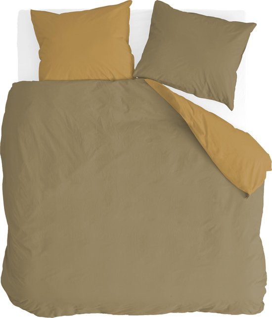 Byrklund Dekbedovertrek Side Way - 200x220 - Geel / Mosterd - Katoen