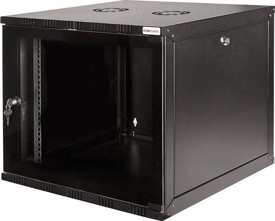 LogiLink W12A40B ECO wandkast 12HE (400 mm diepte), Flat Pack (ongemonteerd), 48,26 cm (19 inch) zwart