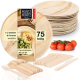 Moritz & Moritz 75-delig palmblad serviesgoed rond 25 cm