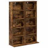 vidaXL CD Kast 2 st Gerookt eiken 33 x 23,5 x 97,5 cm Bewerkt hout